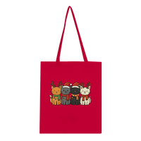 Load image into Gallery viewer, Christmas Cats Tote Bag | Red
