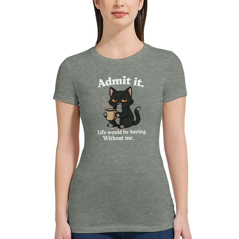 Admit It Cat T-Shirt | Athletic Heather
