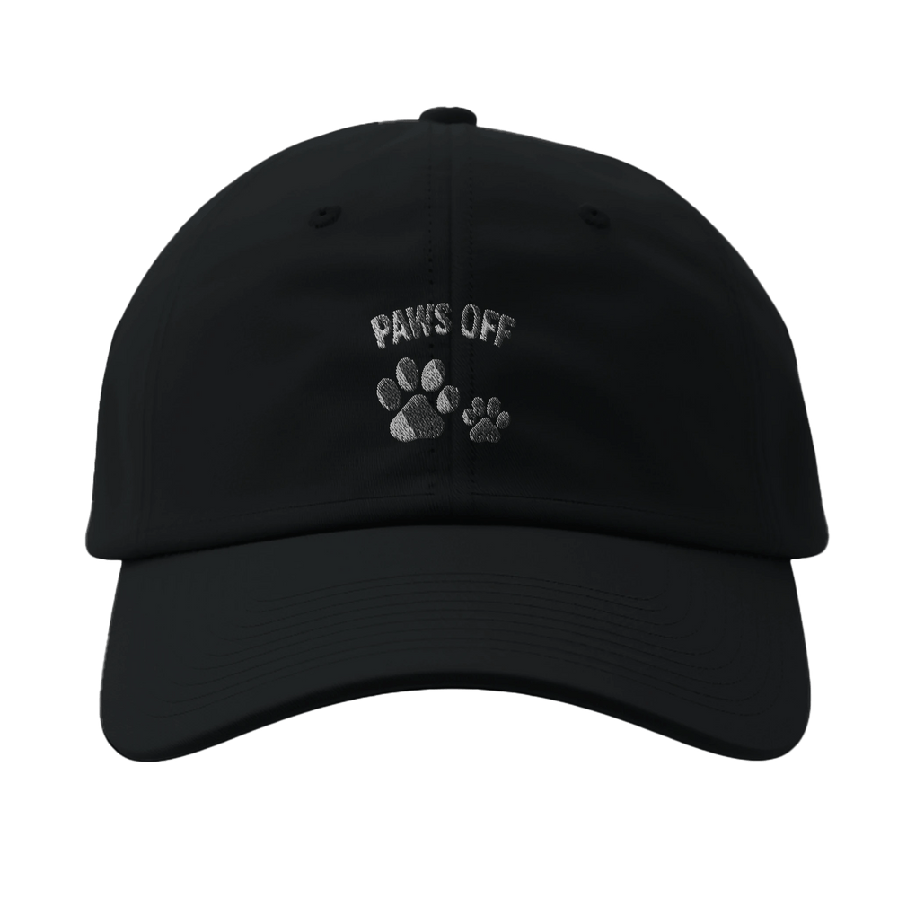 Black | Paws Off Flex Fitted Baseball Cap