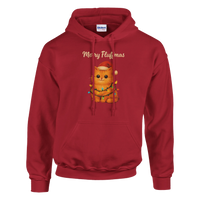 Load image into Gallery viewer, Merry Fluffness Cat Holiday Hoodie | Cherry Red