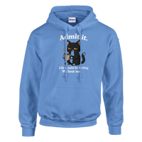Load image into Gallery viewer, Life Would Be Boring Cat Hoodie | Carolina Blue