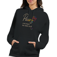 Load image into Gallery viewer, Pawz and Enjoy the Little Stuff Cat Hoodie | Black
