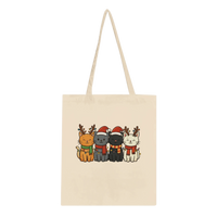 Load image into Gallery viewer, Christmas Cats Tote Bag | Natural
