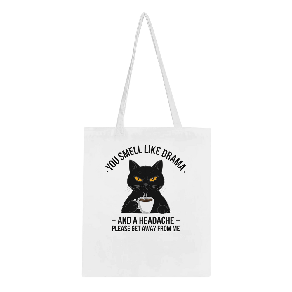 White | Eco-Friendly Cat Themed Tote Bag