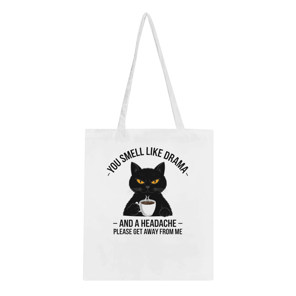 White | Eco-Friendly Cat Themed Tote Bag