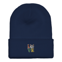 Load image into Gallery viewer, Navy | Cat Love Cuffed Beanie