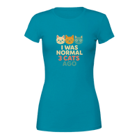 Load image into Gallery viewer, Teal | I Was Normal 3 Cats Ago Premium Women's T-Shirt