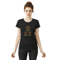 Load image into Gallery viewer, Faith Hope and Love Women’s Crewneck T-Shirt Cat Mom Tee