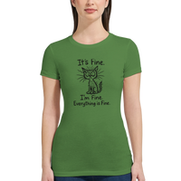 Load image into Gallery viewer, I’m Fine Cat T-Shirt | Leaf