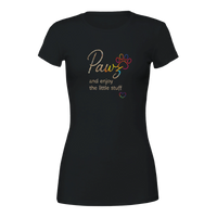 Load image into Gallery viewer, Pawz and Enjoy the Little Stuff T-shirt | Black