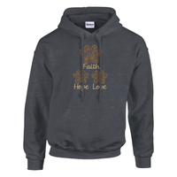 Load image into Gallery viewer, Faith Hope and Love Premium Women’s Crewneck Hoodie | Dark Heather