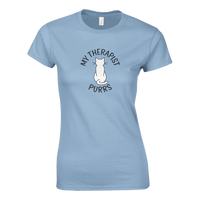 Load image into Gallery viewer, Light Blue | My Therapist's Purrs Women's T-Shirt
