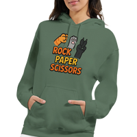 Load image into Gallery viewer, Rock Paper Scissors Cat Hoodie | Military Green
