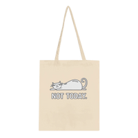 Load image into Gallery viewer, Natural | Cat Themed Not Today Tote Bag