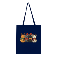 Load image into Gallery viewer, Christmas Cats Tote Bag | Navy
