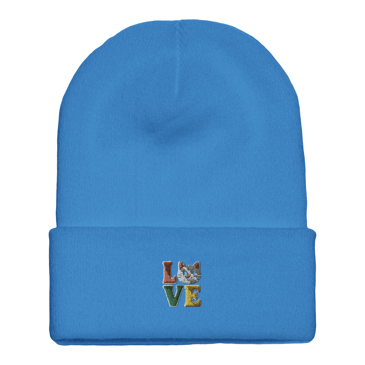 Blue | Cat Love Cuffed Beanie