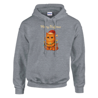 Load image into Gallery viewer, Merry Fluffness Cat Holiday Hoodie | Graphite Heather