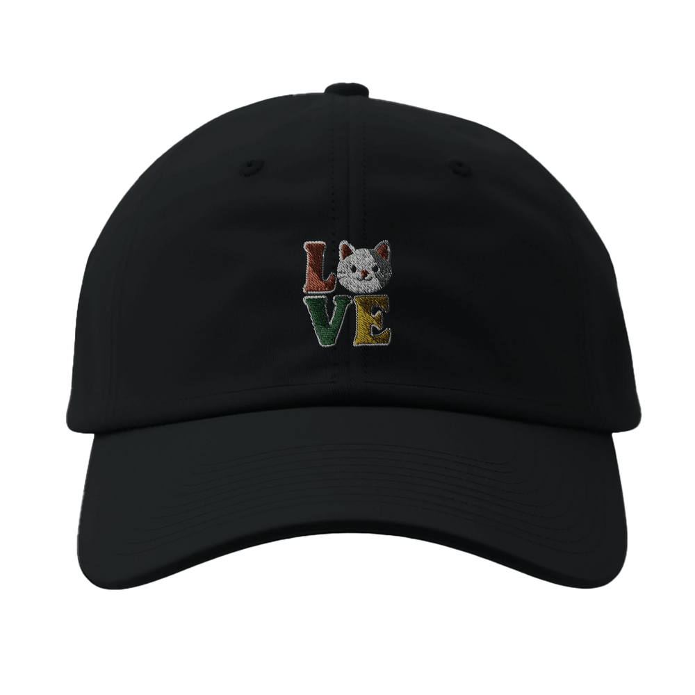 Black | Cat Love Flex Fit Baseball Cap