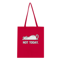 Load image into Gallery viewer, Red | Cat Themed Not Today Tote Bag