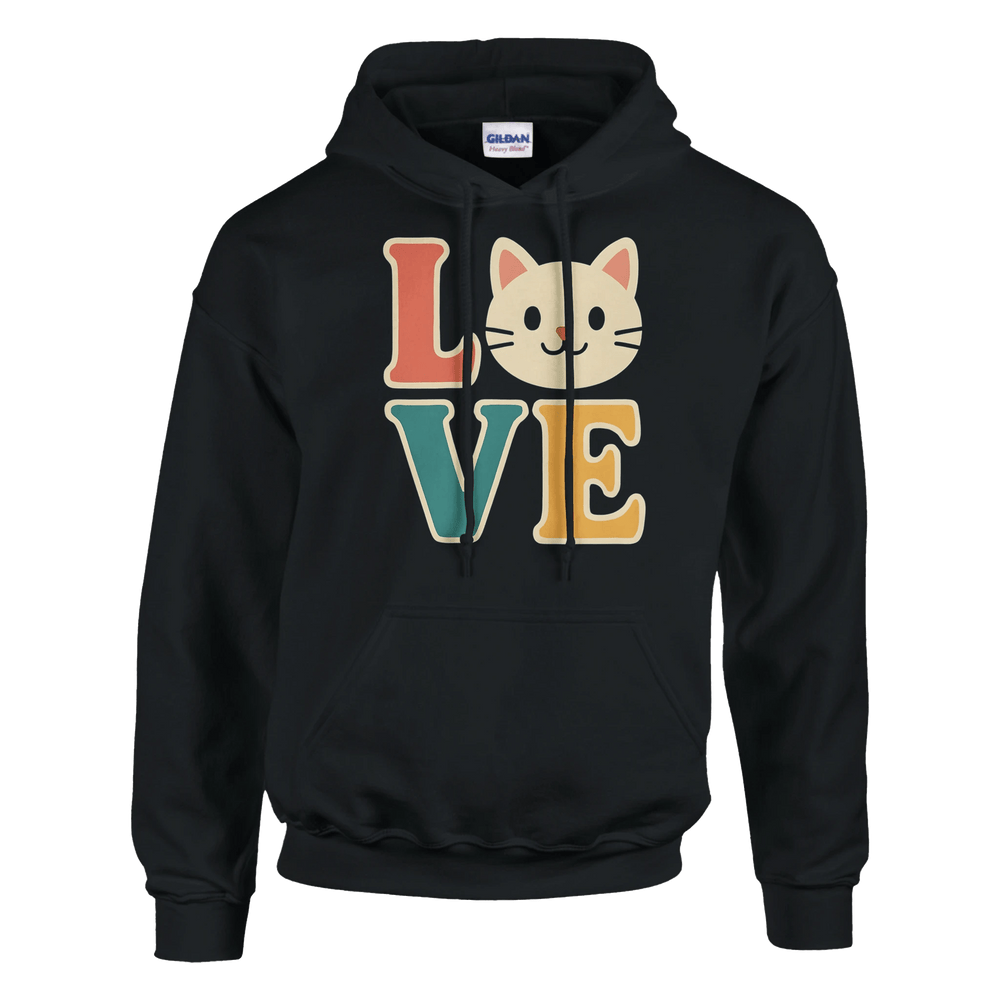 Black | Cat Love Hoodie