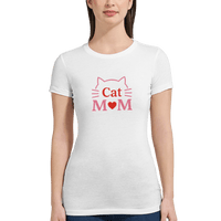 Load image into Gallery viewer, White | Cat Mom Premium T-Shirt