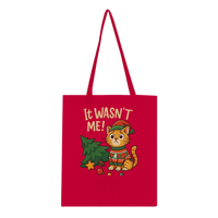 Load image into Gallery viewer, It Wasn’t Me Cat Tote Bag | Red
