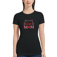 Load image into Gallery viewer, Black | Cat Mom Premium T-Shirt