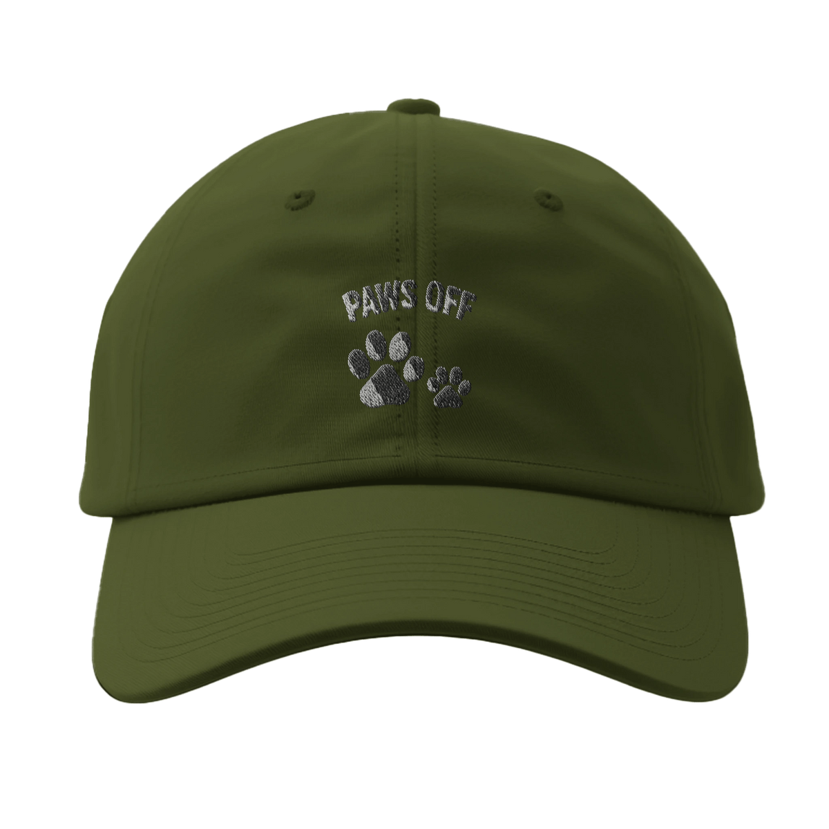 Olive | Paws Off Flex Fitted Baseball Cap