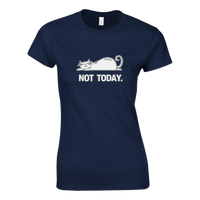 Load image into Gallery viewer, Navy | Not Today Cat Themed Womens T-Shirt