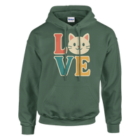 Load image into Gallery viewer, Military Green | Cat Love Hoodie