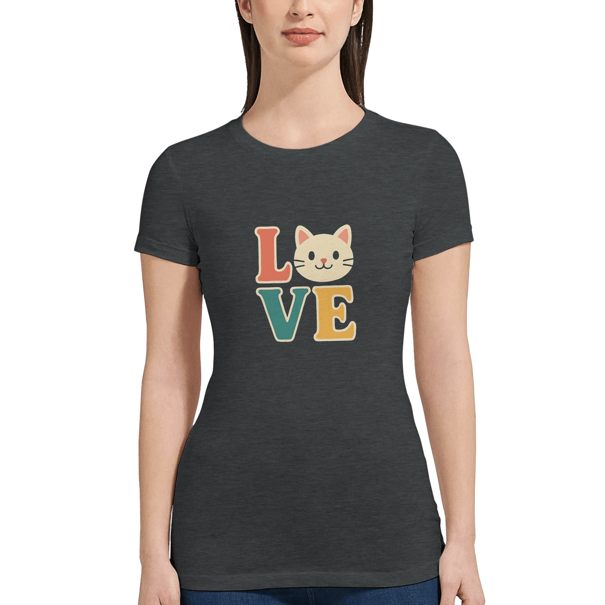 Dark Grey Heather | Cats Equal Love Premium T-shirt