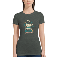 Load image into Gallery viewer, Deep Heather | Paws Claws and Caffeine Women's Premium T-Shirt