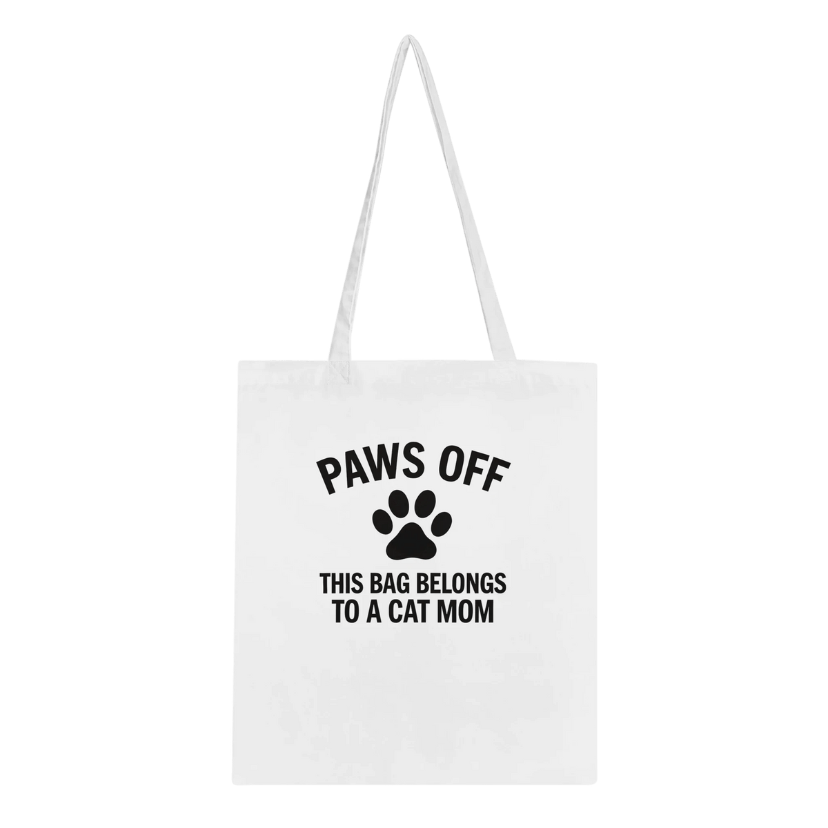 White | PAWS OFF Classic Tote Bag