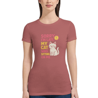 Load image into Gallery viewer, Mauve | Sorry I'm Late Cat-Themed Premium Women's T-Shirt