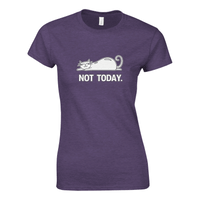 Load image into Gallery viewer, Heather Purple | Not Today Cat Themed Womens T-Shirt