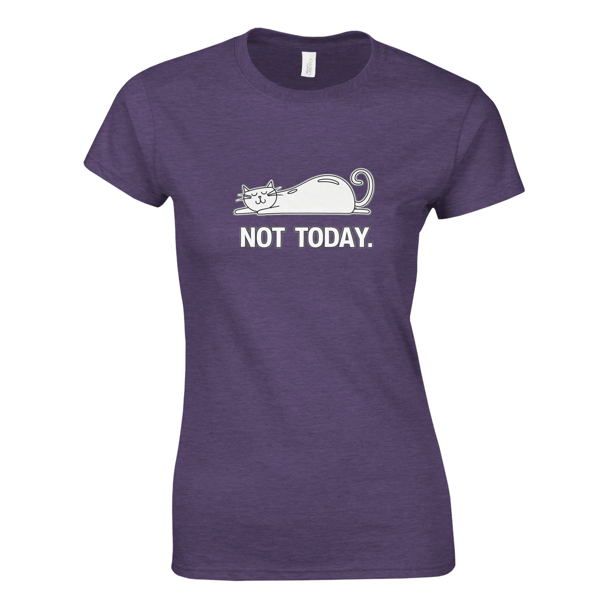 Heather Purple | Not Today Cat Themed Womens T-Shirt