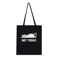 Load image into Gallery viewer, Black | Cat Themed Not Today Tote Bag