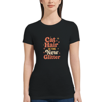 Load image into Gallery viewer, Black | Cat Hair is the New Glitter Premium Women's T-Shirt