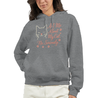 Load image into Gallery viewer, Ask Me About My Cat Hoodie Sport Grey – Soft Cotton Blend Pullover