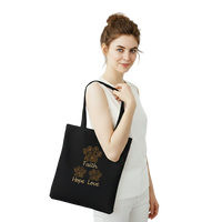 Load image into Gallery viewer, Faith Hope Love Cat Tote Bag – Eco-Friendly Cotton Design | Pawz Tees