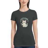 Load image into Gallery viewer, Dark Grey Heather | Cattitude Premium Women's T-shirt