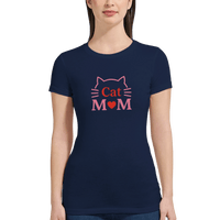 Load image into Gallery viewer, Navy | Cat Mom Premium T-Shirt