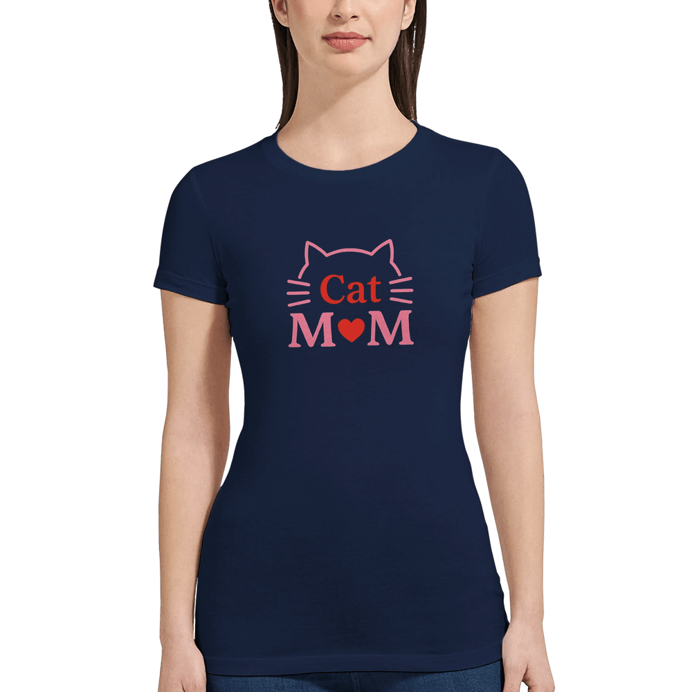 Navy | Cat Mom Premium T-Shirt