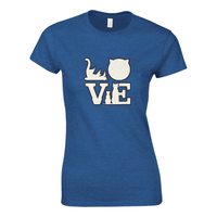 Load image into Gallery viewer,  Heather Royal | Womens T-shirt Love Equals Cats