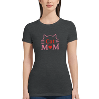 Load image into Gallery viewer, Dark Grey Heather | Cat Mom Premium T-Shirt
