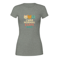 Load image into Gallery viewer, Athletic Heather | I Was Normal 3 Cats Ago Premium Women's T-Shirt