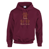 Load image into Gallery viewer, Faith Hope and Love Premium Women’s Crewneck Hoodie | Maroon