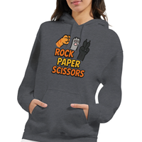 Load image into Gallery viewer, Rock Paper Scissors Cat Hoodie | Dark Heather
