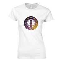 Load image into Gallery viewer, White | Cat in Tranquility Womens T-Shirt