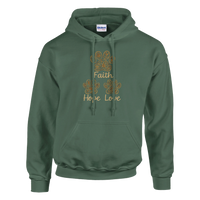 Load image into Gallery viewer, Faith Hope and Love Premium Women’s Crewneck Hoodie | Military Green